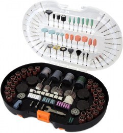 Accessory set for rotary tools with carrying case WEN